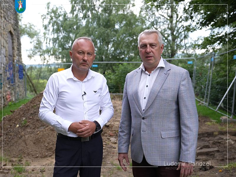 Prezydent Ludomir Handzek i  mec. Jarosław Suwała