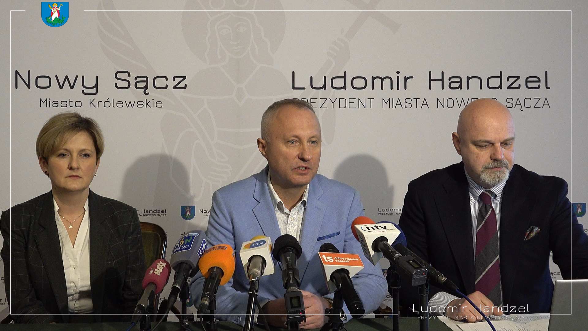 Prezydent Miasta Ludomir Handzel, Zastępca Prezydenta Magdalena Majka oraz dyrektor Benedykt Juliusz Polański